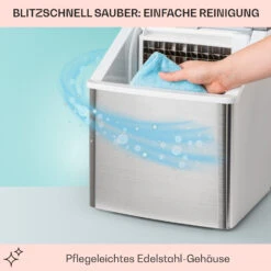 Clearcube Eiswürfelmaschine Klareis 13kg/24h Edelstahl Schwarz -Küchenbedarf Geschäft 10033350 de 0005 usp