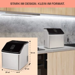 Clearcube Eiswürfelmaschine Klareis 13kg/24h Edelstahl Schwarz -Küchenbedarf Geschäft 10033350 de 0006 usp