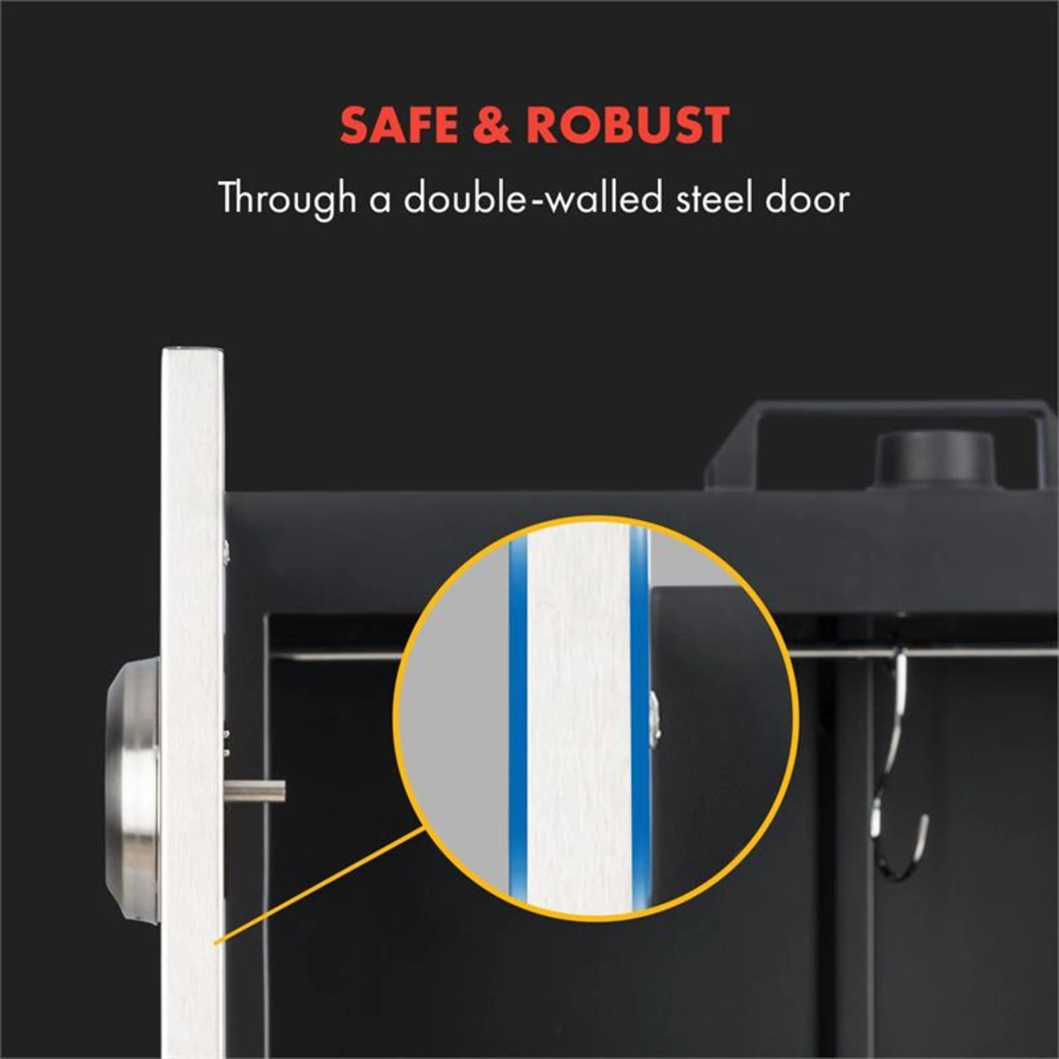 Flintstone Steel Räucherofen 1600 W Integriertes Thermometer Edelstahl 2 Flintstone Steel Räucherofen 1600 W Integriertes Thermometer Edelstahl – Bild 2