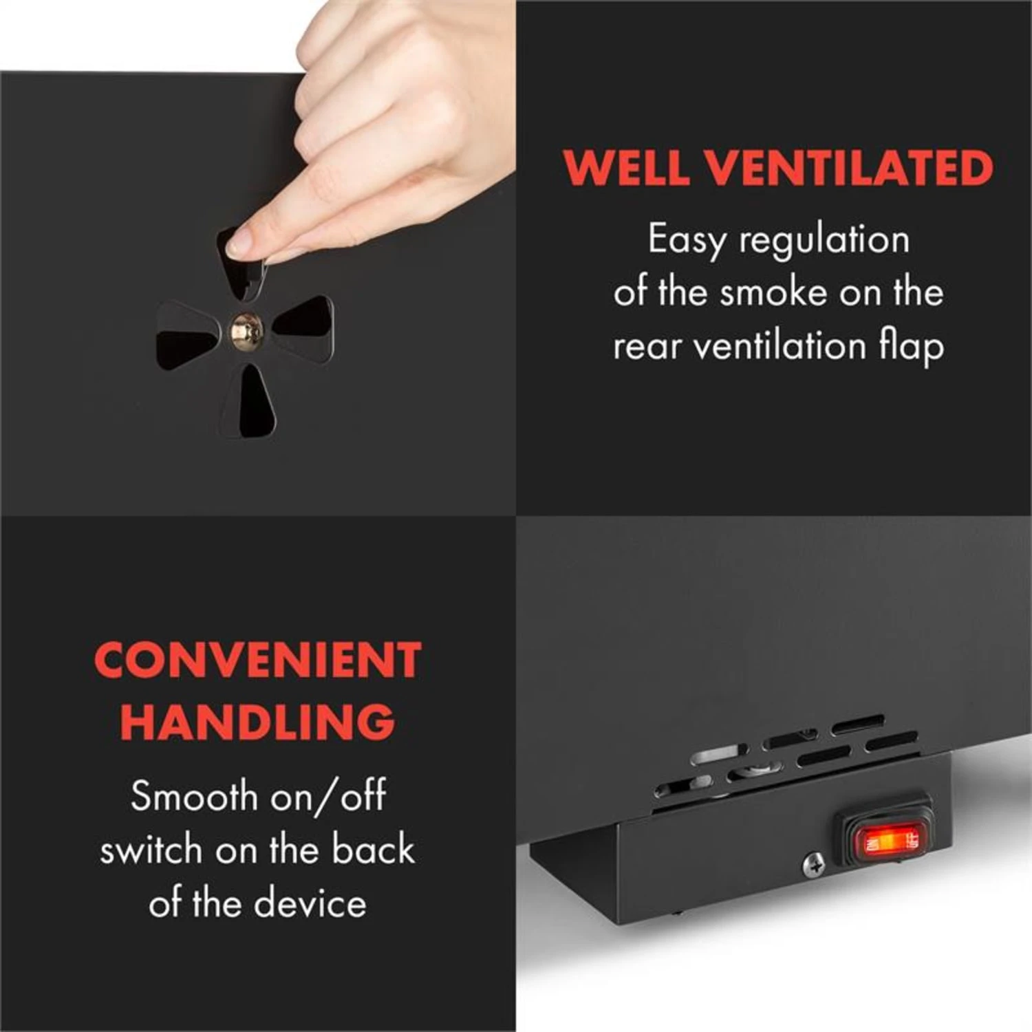 Flintstone Steel Räucherofen 1600 W Integriertes Thermometer Edelstahl 7 Flintstone Steel Räucherofen 1600 W Integriertes Thermometer Edelstahl – Bild 7