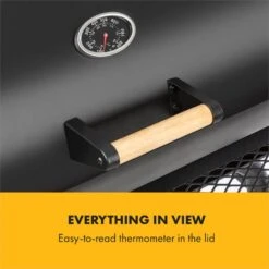 Beef Brisket Smoker Grill Holzkohlegrill/Smoker Edelstahl-Grill Mobil -Küchenbedarf Geschäft 10033460 yy 0008 logo Klarstein Beef Brisket Smoker Grill schwarz