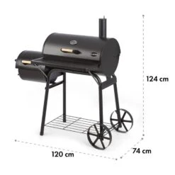 Beef Brisket Smoker Grill Holzkohlegrill/Smoker Edelstahl-Grill Mobil -Küchenbedarf Geschäft 10033460 yy 0009 logo Klarstein Beef Brisket Smoker Grill schwarz