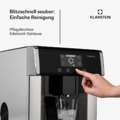 Eiszeit Eiswürfelmaschine Edelstahl 3 Eiswürfelgrößen Silber -Küchenbedarf Geschäft 10033478 de 0006 usp