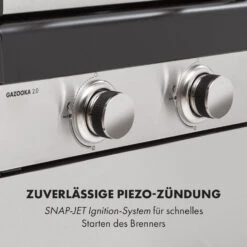 Gazooka 2.0T Gas BBQ Grill 2x3kW Brenner Edelstahl -Küchenbedarf Geschäft 10033532 de 0008 logo