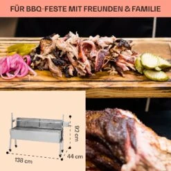 Sauenland Pro Spanferkelgrill Drehspieß 13W 4 Rollen Edelstahl -Küchenbedarf Geschäft 10033566 de 0006 usp
