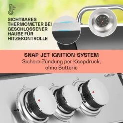 Tomahawk 3.1 S Gasgrill 3x3,6kW Brenner+2,7 KW 60x45cm Grill Edelstahl 11 Tomahawk 3.1 S Gasgrill 3x3,6kW Brenner+2,7 KW 60x45cm Grill Edelstahl -Küchenbedarf Geschäft 10033567 de 0004 usp