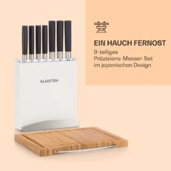 Kitano Plus Messer-Set 9 Tlg. Holzblock Bambus-Schneidebrett Weiß -Küchenbedarf Geschäft 10033673 de 0003 logo