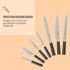 Kitano Plus Messer-Set 9 Tlg. Holzblock Bambus-Schneidebrett Weiß -Küchenbedarf Geschäft 10033673 de 0004 logo