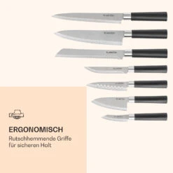 Kitano Plus Messer-Set 9 Tlg. Holzblock Bambus-Schneidebrett Weiß -Küchenbedarf Geschäft 10033673 de 0006 logo