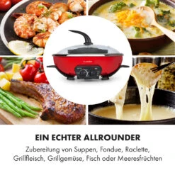 Szechuan Hot Pot Und Grillplatte 5l Vol. 1350 W, 600 W Rot -Küchenbedarf Geschäft 10033779 de 0005 logo
