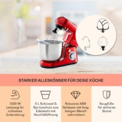 Bella Pico 2G Küchenmaschine 1300W 1,7PS 6 Stufen 5 Liter -Küchenbedarf Geschäft 10033801 de 0003 usp