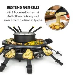 Fonduelette Raclette Und Fondue 1350W 1 Liter 38 Cm Ø Für 8 Personen -Küchenbedarf Geschäft 10034138 de 0003 logo