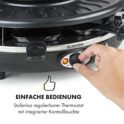 Fonduelette Raclette Und Fondue 1350W 1 Liter 38 Cm Ø Für 8 Personen -Küchenbedarf Geschäft 10034138 de 0004 logo