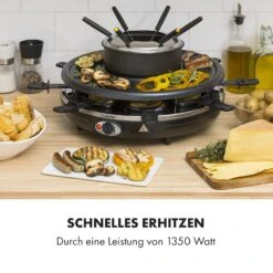 Fonduelette Raclette Und Fondue 1350W 1 Liter 38 Cm Ø Für 8 Personen -Küchenbedarf Geschäft 10034138 de 0005 logo