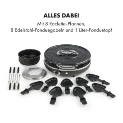Fonduelette Raclette Und Fondue 1350W 1 Liter 38 Cm Ø Für 8 Personen -Küchenbedarf Geschäft 10034138 de 0006 logo