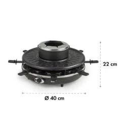 Fonduelette Raclette Und Fondue 1350W 1 Liter 38 Cm Ø Für 8 Personen -Küchenbedarf Geschäft 10034138 yy 0007 logo Klarstein Fonduelette Raclette und Fondue 1350W