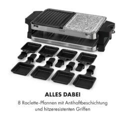 Sirloin Raclette 1500W Aluminium / Stein 8 Personen Kontroll-LED -Küchenbedarf Geschäft 10034275 de 0006 logo