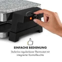 Sirloin Raclette 1500W Aluminium / Stein 8 Personen Kontroll-LED -Küchenbedarf Geschäft 10034275 de 0007 logo
