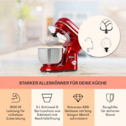 Bella Elegance Küchenmaschine 2000 W 2,7 PS 5,2 Ltr Edelstahl BPA-frei -Küchenbedarf Geschäft 10034364 de 0003 usp