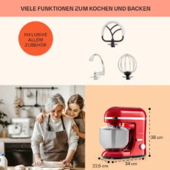 Bella Elegance Küchenmaschine 2000 W 2,7 PS 5,2 Ltr Edelstahl BPA-frei -Küchenbedarf Geschäft 10034364 de 0005 usp