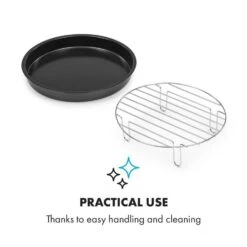 AeroVital Cube Chef Pizzateller Hoher Grilleinsatz Zubehör Edelstahl -Küchenbedarf Geschäft 10034411 yy 0005 logo Klarstein AeroVital Cube Chef Pizzateller