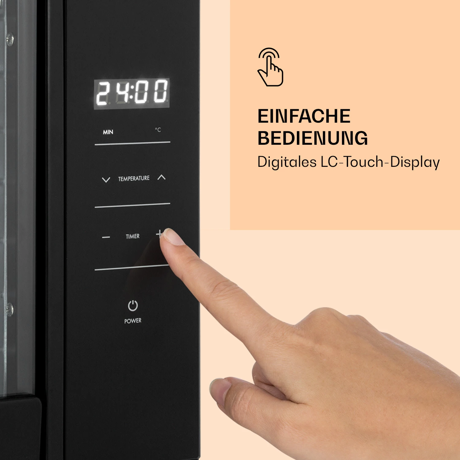 Mega Jerky Dörrautomat 650W 35-80°C LC-Touch-Display Timer 8 Ebenen 3 Mega Jerky Dörrautomat 650W 35-80°C LC-Touch-Display Timer 8 Ebenen – Bild 3