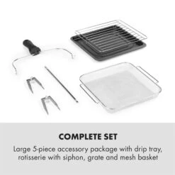 AeroVital Easy Touch Heißluftfritteuse 1700W 14l Timer 16 Programme Metallic / Schwarz -Küchenbedarf Geschäft 10034451 yy 0007 logo Klarstein AeroVital easy touch Heissluftfritteuse