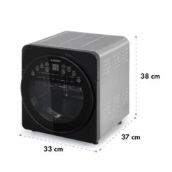 AeroVital Easy Touch Heißluftfritteuse 1700W 14l Timer 16 Programme Metallic / Schwarz -Küchenbedarf Geschäft 10034451 yy 0008 logo Klarstein AeroVital easy touch Heissluftfritteuse