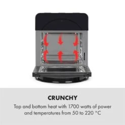 AeroVital Easy Touch Heißluftfritteuse 1700W 14l Timer 16 Programme Schwarz -Küchenbedarf Geschäft 10034452 yy 0003 logo Klarstein AeroVital easy touch Fritteuse schwarz