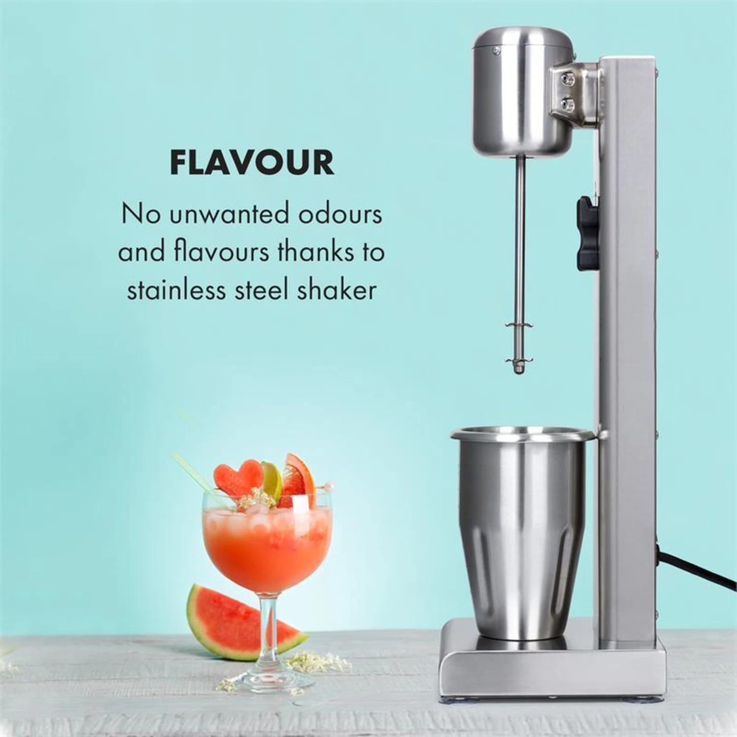 Kraftpaket Milchshake-Mixer Proteinshake 80W Edelstahl Silber 4 Kraftpaket Milchshake-Mixer Proteinshake 80W Edelstahl Silber – Bild 4