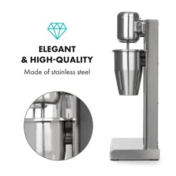 Kraftpaket II Doppel-Milchshake-Mixer Proteinshake 160W Edelstahl 13 Kraftpaket II Doppel-Milchshake-Mixer Proteinshake 160W Edelstahl -Küchenbedarf Geschäft 10034457 yy 0007 logo Klarstein Kraftpaket II Pro Milchshake Mixer 160W