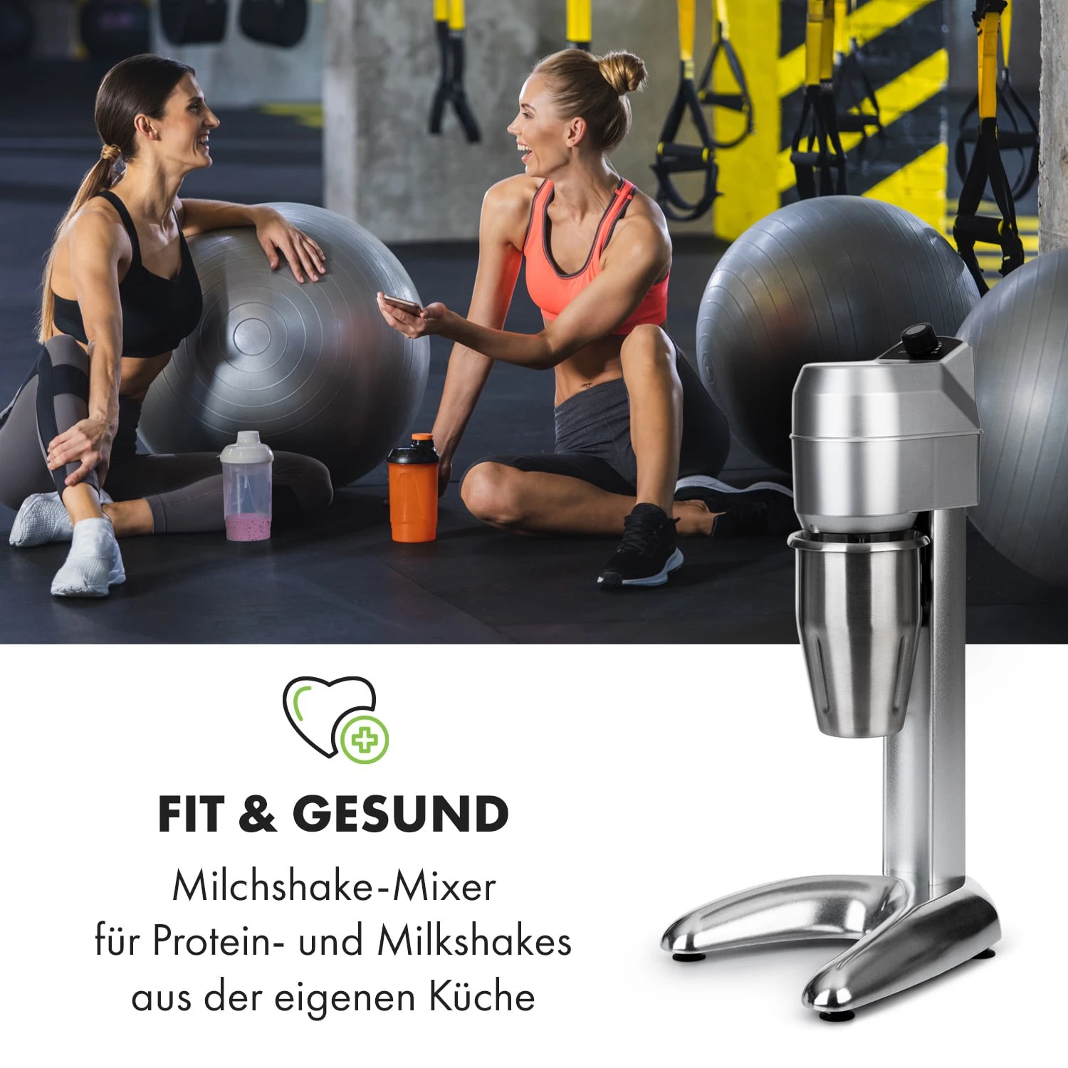 Kraftprotz Milchshake-Mixer Proteinshake 300W Stufenlos Edelstahl 2 Kraftprotz Milchshake-Mixer Proteinshake 300W Stufenlos Edelstahl – Bild 2