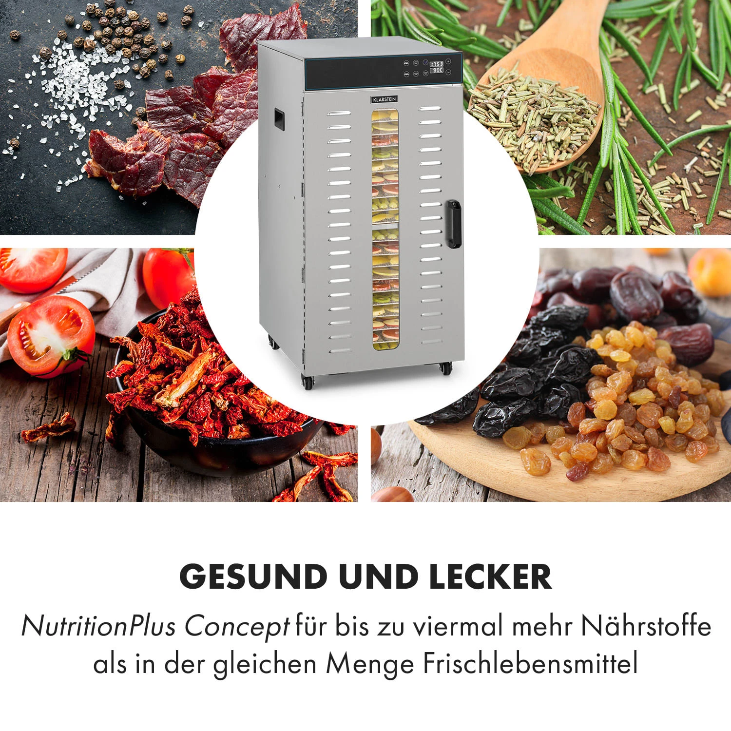 Master Jerky 300 Dörrautomat 2000W 40-90 °C 24h-Timer Edelstahl Silber 5 Master Jerky 300 Dörrautomat 2000W 40-90 °C 24h-Timer Edelstahl Silber – Bild 5