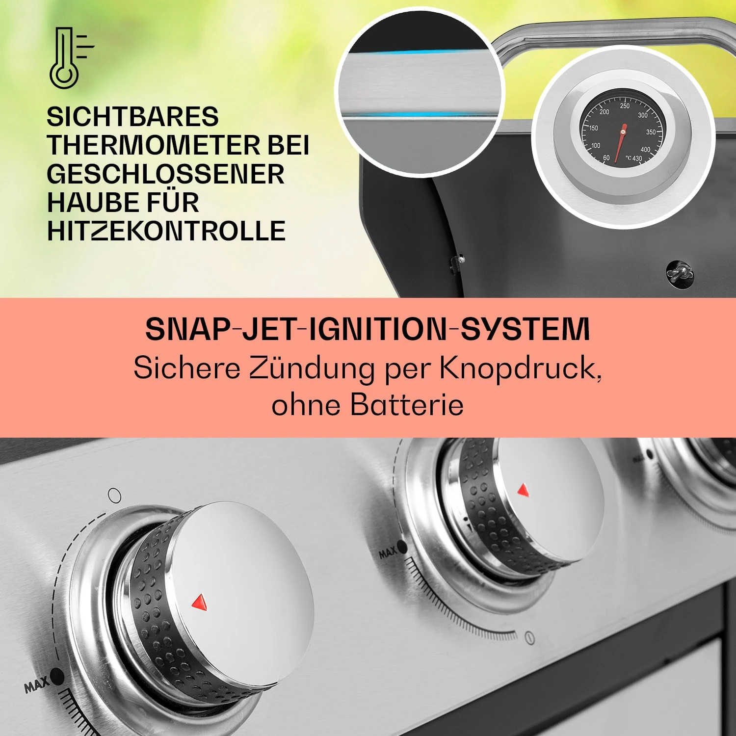 Tomahawk Gasgrill 3 X 3,6 KW Brenner 60 X 43,5 Cm Grill Edelstahl 4 Tomahawk Gasgrill 3 X 3,6 KW Brenner 60 X 43,5 Cm Grill Edelstahl – Bild 4