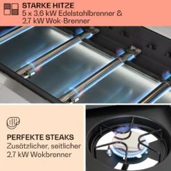 Tomahawk Gasgrill 5x3,6 KW + 2,7 KW Brenner 80x43,5 Cm Grill Edelstahl 9 Tomahawk Gasgrill 5x3,6 KW + 2,7 KW Brenner 80x43,5 Cm Grill Edelstahl -Küchenbedarf Geschäft 10034712 de 0003 usp