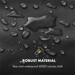 Tomahawk Wetterschutzhaube 600D Canvas 30/70% PE/PVC Schwarz -Küchenbedarf Geschäft 10034713 yy 0003 logo Klarstein Tomahawk Wetterschutzhaube 140cm