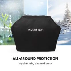 Tomahawk Wetterschutzhaube 600D Canvas 30/70% PE/PVC Schwarz -Küchenbedarf Geschäft 10034713 yy 0005 logo Klarstein Tomahawk Wetterschutzhaube 140cm
