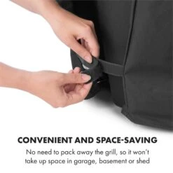 Tomahawk Wetterschutzhaube 600D Canvas 30/70% PE/PVC Schwarz -Küchenbedarf Geschäft 10034713 yy 0006 logo Klarstein Tomahawk Wetterschutzhaube 140cm