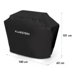 Tomahawk Wetterschutzhaube 600D Canvas 30/70% PE/PVC Schwarz -Küchenbedarf Geschäft 10034713 yy 0007 logo Klarstein Tomahawk Wetterschutzhaube 140cm