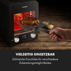 Hannibal Hochtemperaturgrill Indoor 2.200W 850°C Edelstahl Schwarz -Küchenbedarf Geschäft 10034804 de 0006 logo