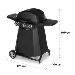 Vanquish Gasgrill 3 Edelstahlbrenner 3 X 3 KW 63,5 X 45 Cm Grillfläche -Küchenbedarf Geschäft 10034805 yy 0009 logo Klarstein Vanquish Gasgrill schwarz