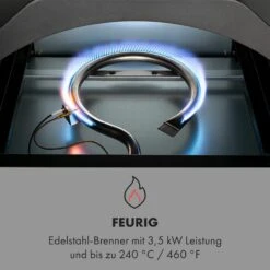 Pizzaiolo Pro Pizza-Gasgrill 76x143x66cm Schamottestein Stahl Mobil -Küchenbedarf Geschäft 10034844 de 0005 logo