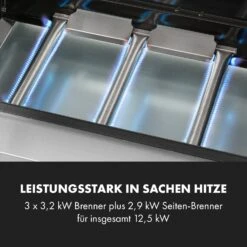 Valkyrie Gasgrill 3x3,2 + 2,9 KW Sichtfenster 54x42 Cm Grill Edelstahl -Küchenbedarf Geschäft 10034845 de 0005 logo