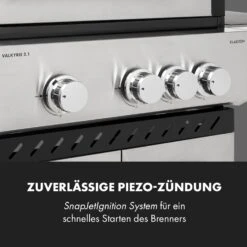 Valkyrie Gasgrill 3x3,2 + 2,9 KW Sichtfenster 54x42 Cm Grill Edelstahl -Küchenbedarf Geschäft 10034845 de 0009 logo