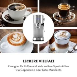 Futura Espressomaker 20 Bar 1450 Watt 20 Bar Wassertank: 1,25 Liter Rostfreier Edelstahl -Küchenbedarf Geschäft 10035183 de 0005 logo