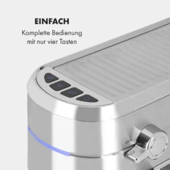 Futura Espressomaker 20 Bar 1450 Watt 20 Bar Wassertank: 1,25 Liter Rostfreier Edelstahl -Küchenbedarf Geschäft 10035183 de 0006 logo
