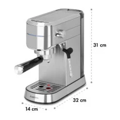 Futura Espressomaker 20 Bar 1450 Watt 20 Bar Wassertank: 1,25 Liter Rostfreier Edelstahl -Küchenbedarf Geschäft 10035183 yy 0010 logo