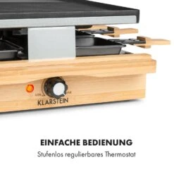 Tournedo Raclette 1200W Aluminiumguss 8 Personen Holz-Dekor -Küchenbedarf Geschäft 10035219 de 0006 logo