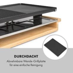 Tournedo Raclette 1200W Aluminiumguss 8 Personen Holz-Dekor -Küchenbedarf Geschäft 10035219 de 0007 logo