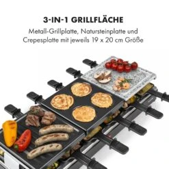 Fonduelette XL 3-in-1 Raclettegrill Fondue Naturstein 1650W 12 Pers -Küchenbedarf Geschäft 10035220 de 0003 logo